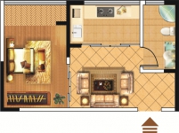 四季花城一室一厅一卫33.72