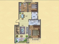 绿都叠翠园C2两室两厅一卫